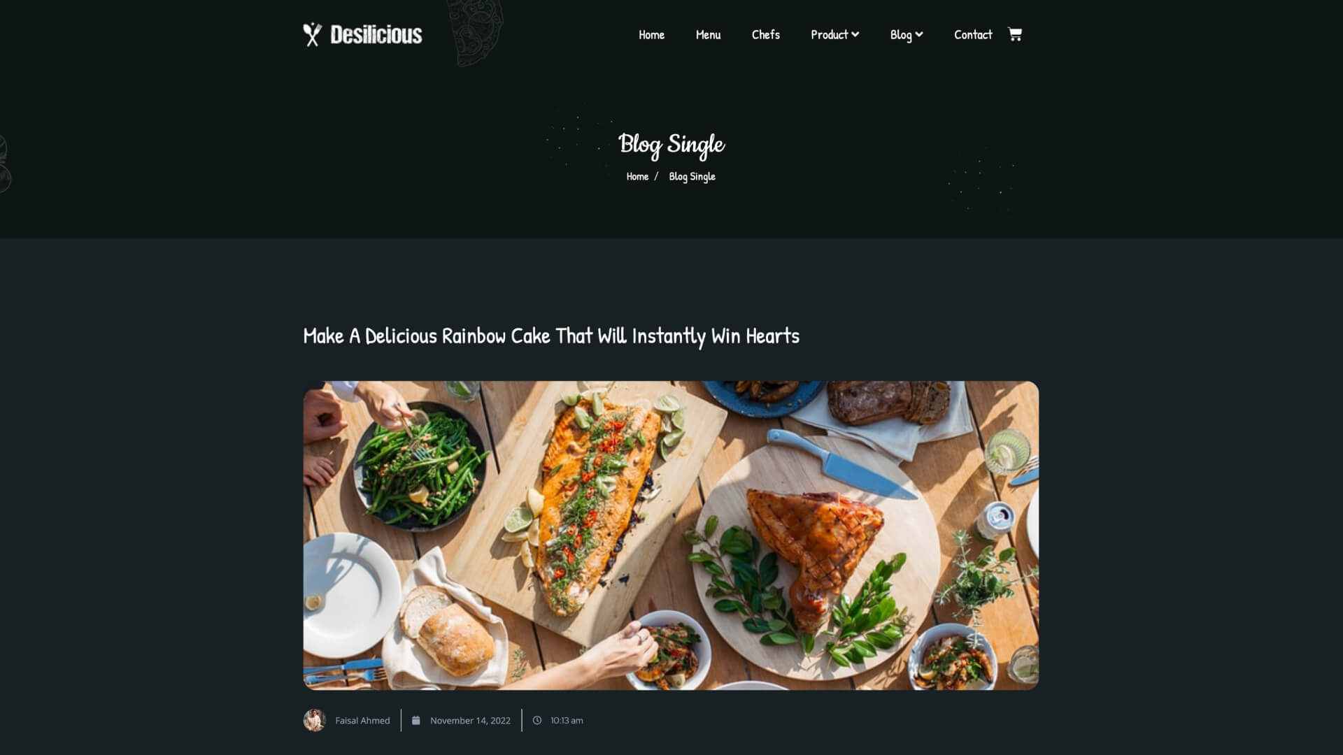 Шаблон для блога еды